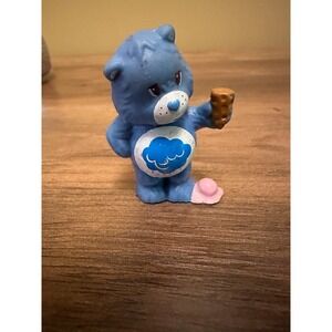 Vintage Care Bear‎ Mini Figure Grumpy Bear Blue 1985 Collectible Toy